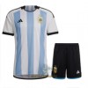 Officiële Voetbalshirt + Korte Broek Argentinië Thuis WK 2022 - Kids